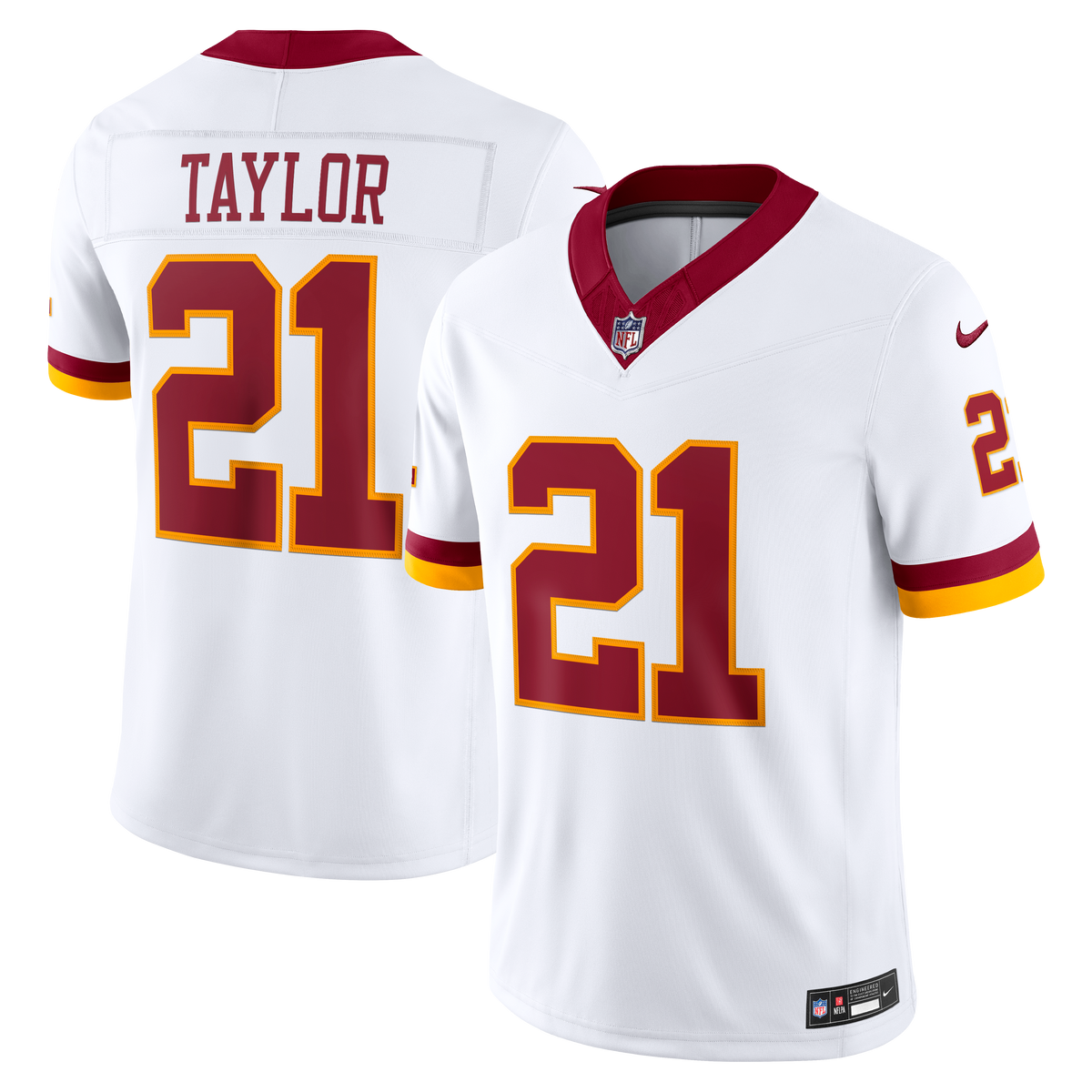 Men's Washington Commanders Sean Taylor White Stitched Retired Jersey