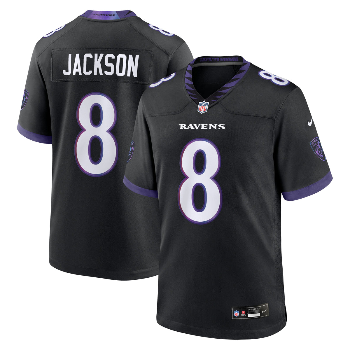 Men's Baltimore Ravens Lamar Jackson White Jersey