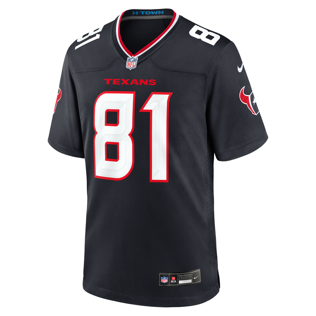Men's Houston Texans Jayden Higgins Navy Jersey