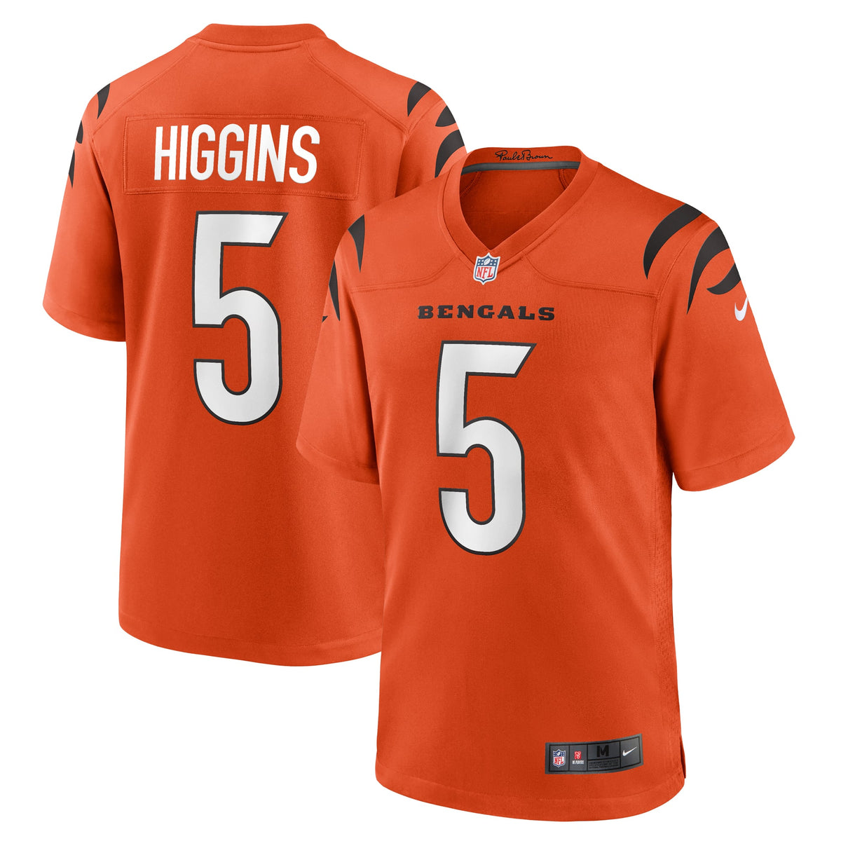 Men's Cincinnati Bengals Tee Higgins Black Game Player Jersey