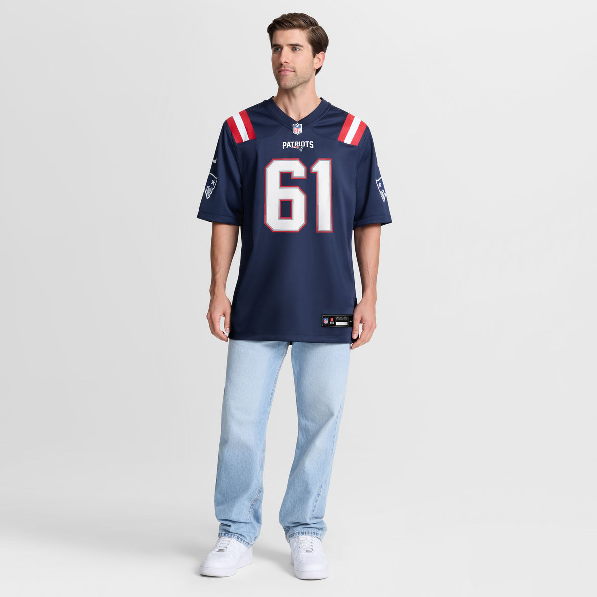 Men's New England Patriots Darrian Dalcourt Navy Team Jersey