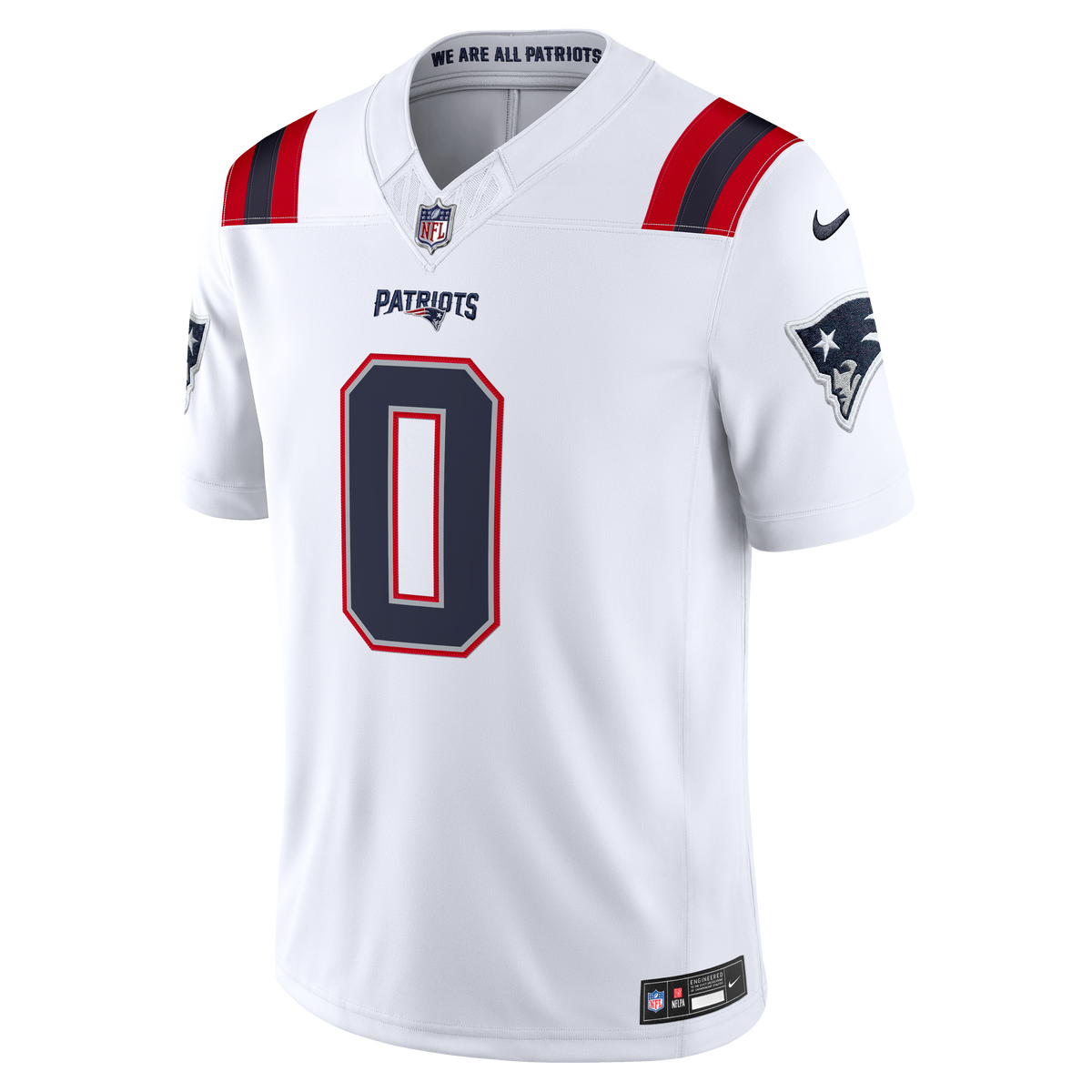 Men's New England Patriots Christian Gonzalez White Stitched Jersey