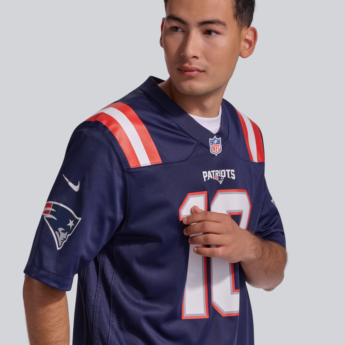 Men's New England Patriots Drake Maye Navy Player Jersey