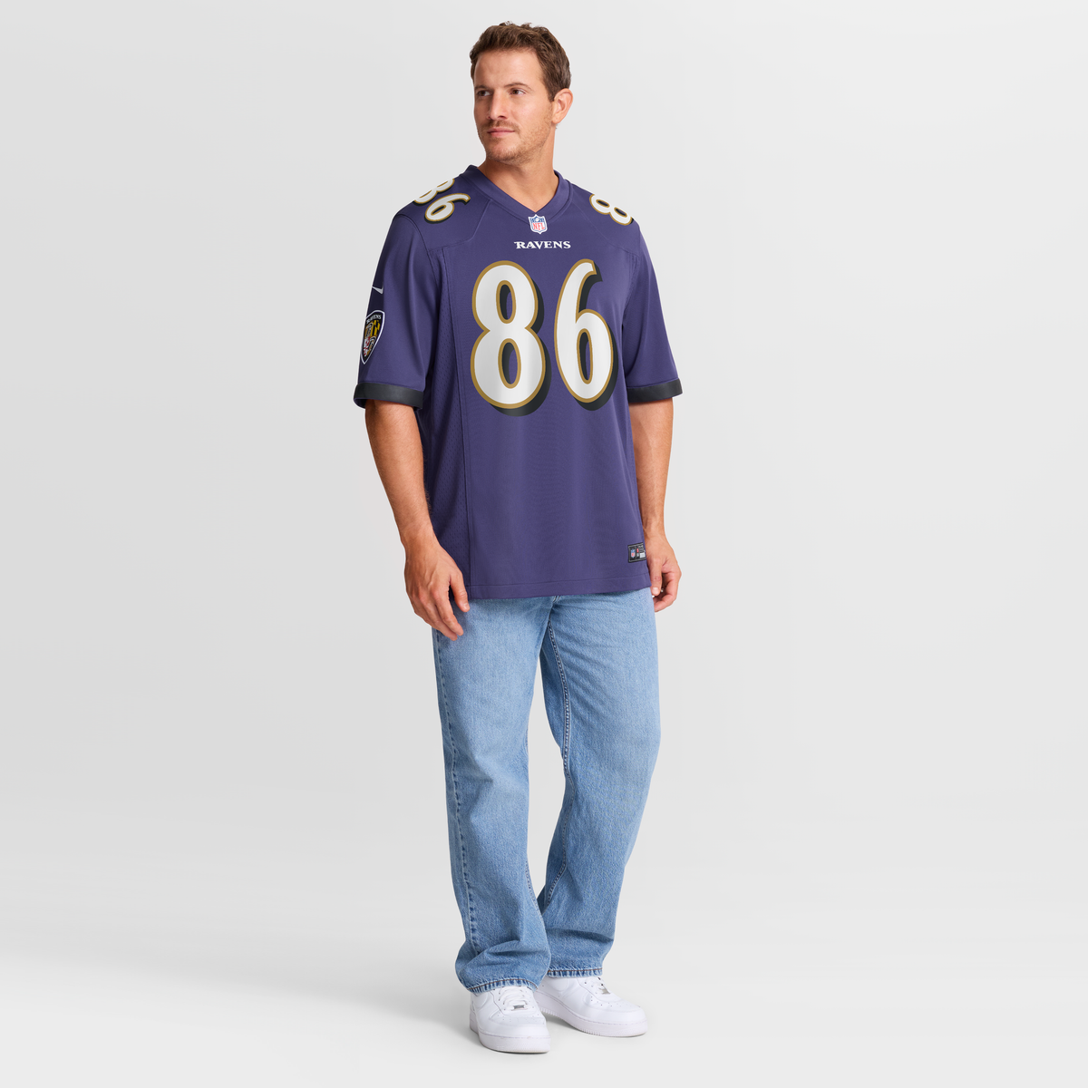 Men's Baltimore Ravens Cornelius Johnson Purple Team Jersey