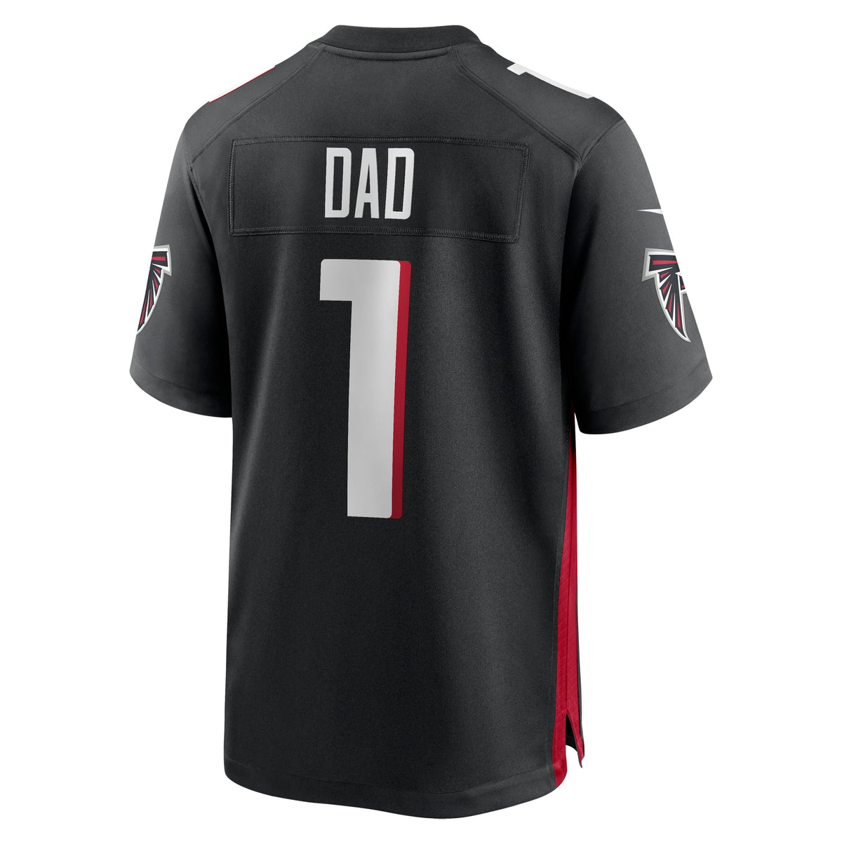 Men's Atlanta Falcons Number 1 Dad Black Jersey