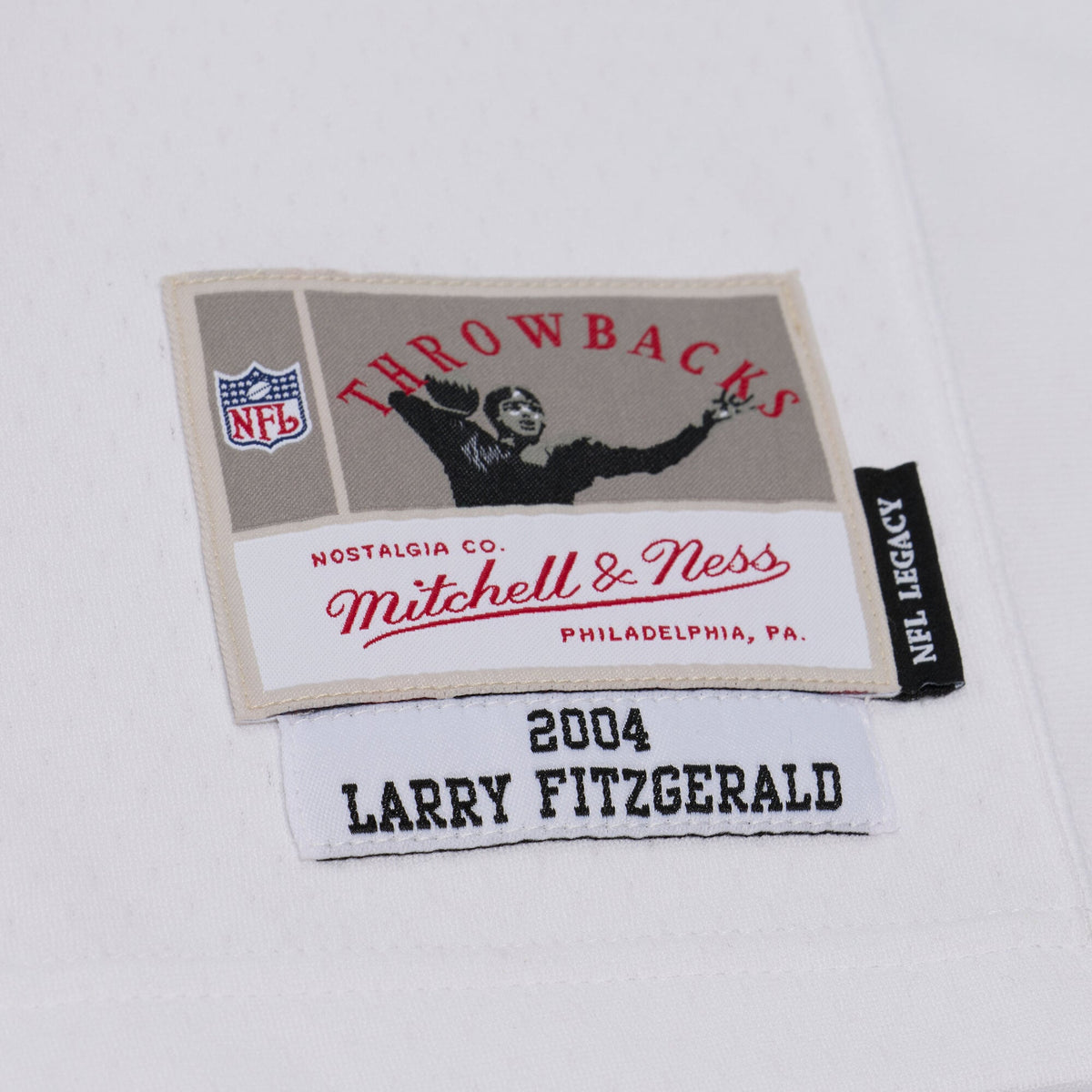 Men's Arizona Cardinals Larry Fitzgerald White 2004 Legacy Replica Player Jersey