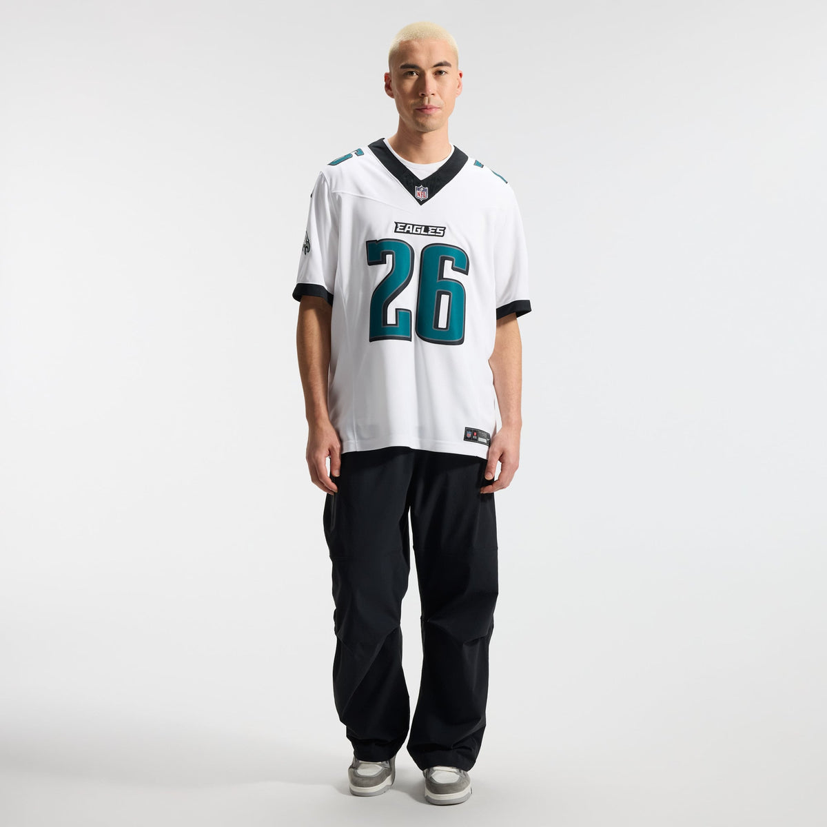 Men's Philadelphia Eagles Saquon Barkley White Stitched Jersey