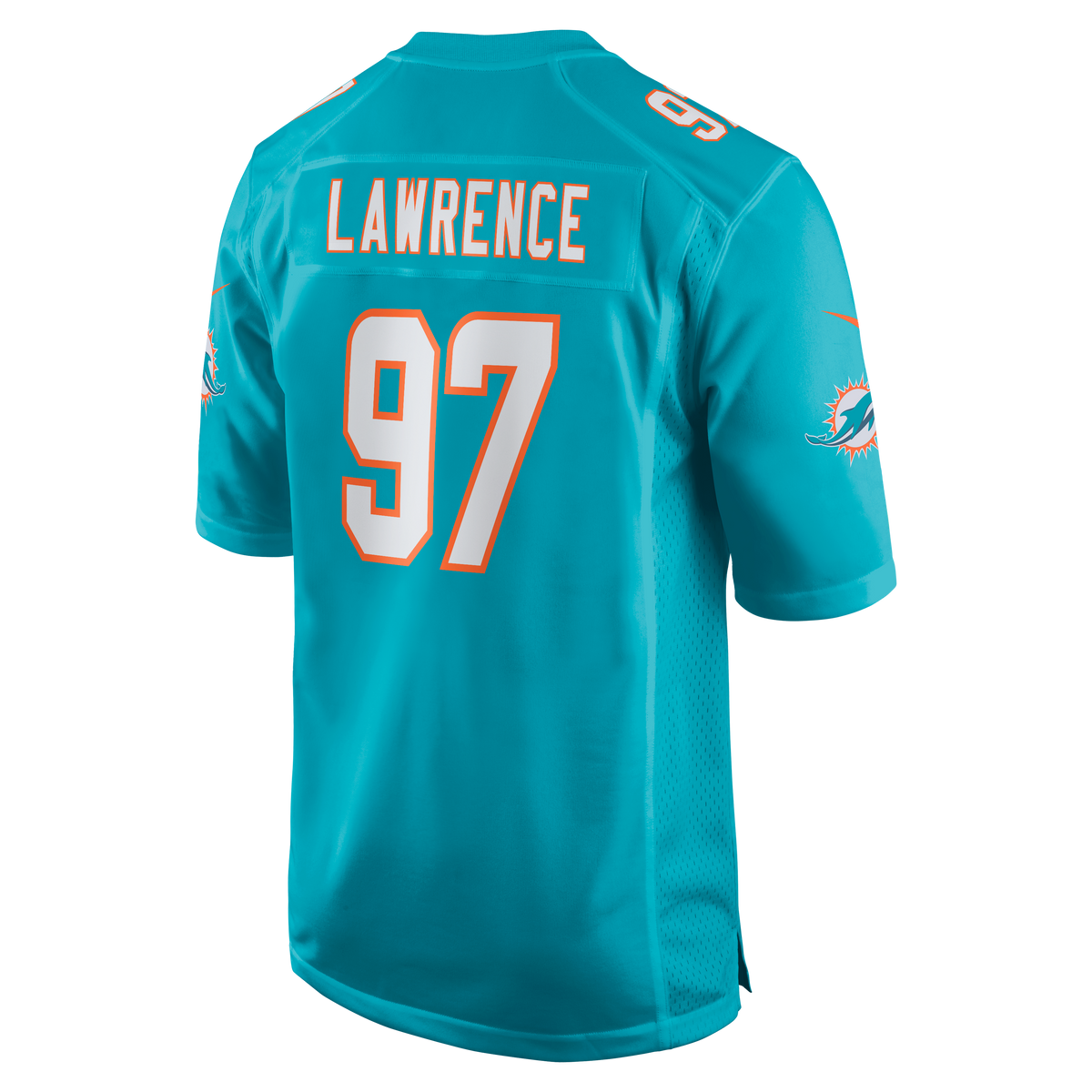 Men's Miami Dolphins Rashard Lawrence Aqua Team Jersey