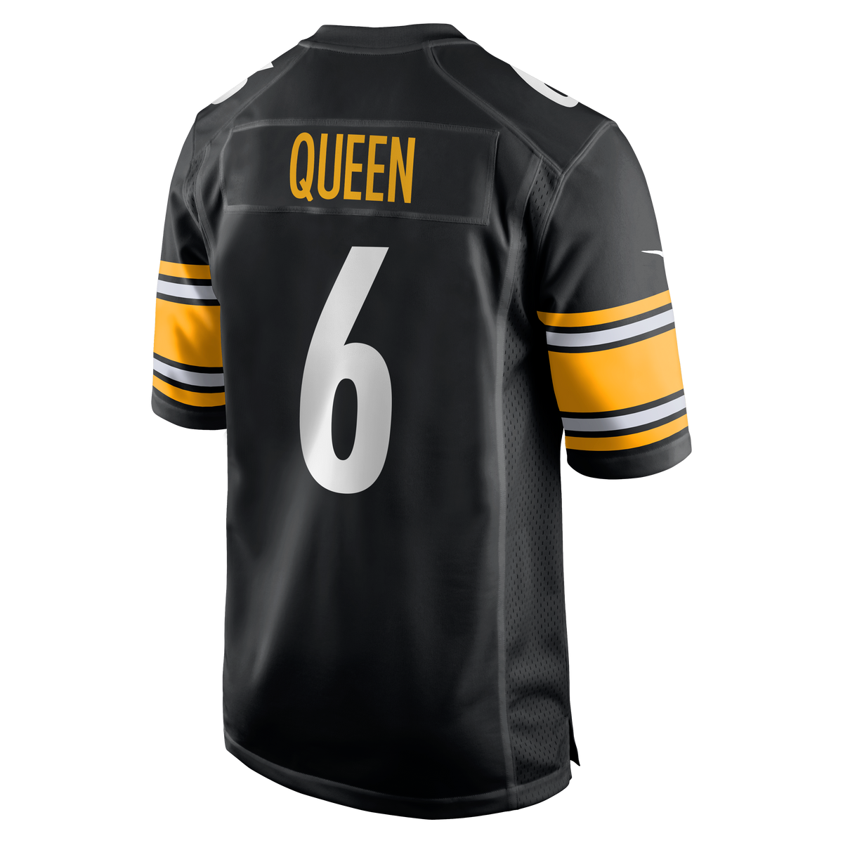 Men's Pittsburgh Steelers Patrick Queen Black Game Player Jersey