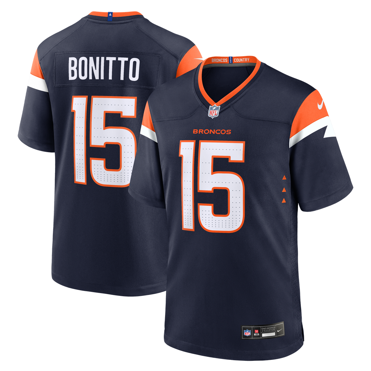 Men's Denver Broncos Nik Bonitto Navy Alternate Jersey