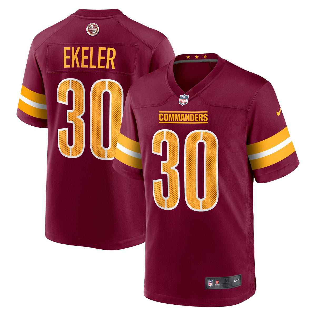 Men's Washington Commanders Austin Ekeler White Game Super Bowl Era Jersey