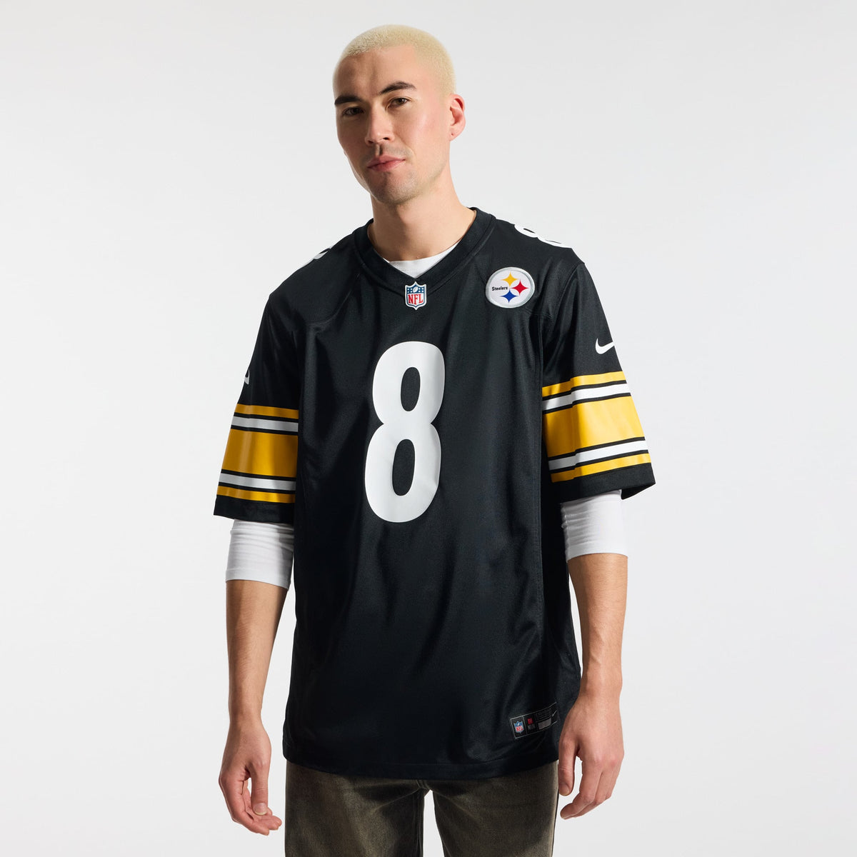 Men's Pittsburgh Steelers Aaron Rodgers Gold Alternate 1933 Throwback Jersey