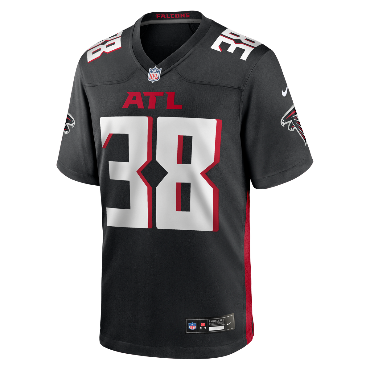 Men's Atlanta Falcons Nathan Carter Black Team Jersey