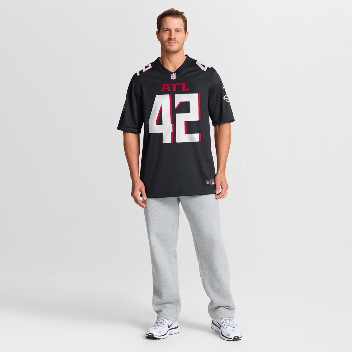 Men's Atlanta Falcons Josh Woods Black Team Jersey