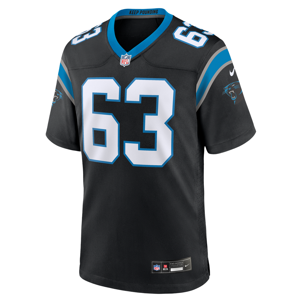 Men's Carolina Panthers Rasheed Walker Black Team Jersey