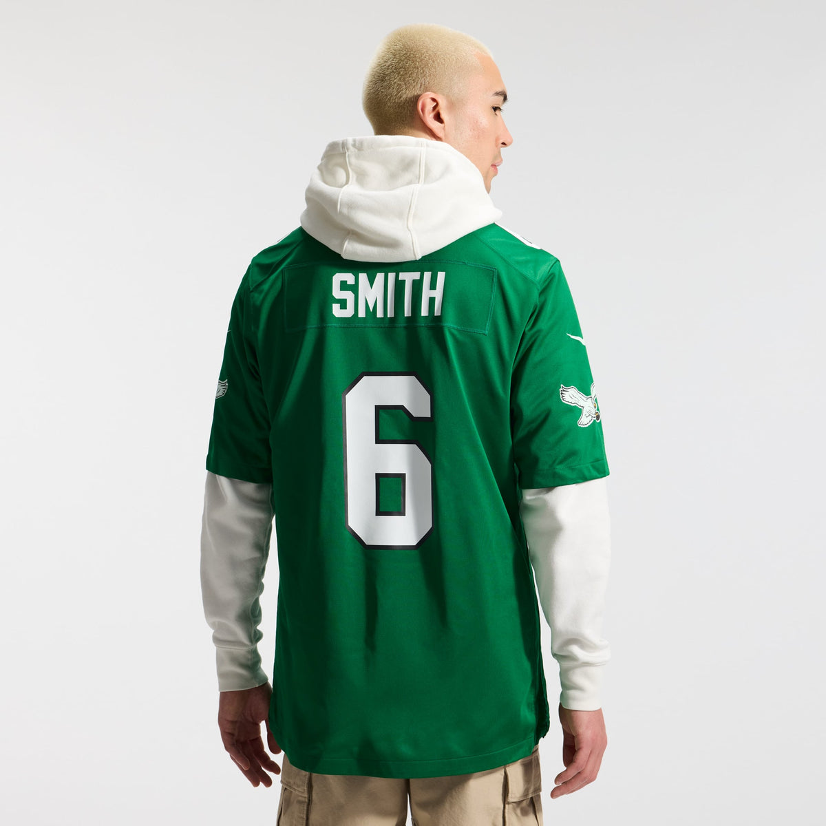 Men's Philadelphia Eagles DeVonta Smith Kelly Green Alternate Game Player Jersey