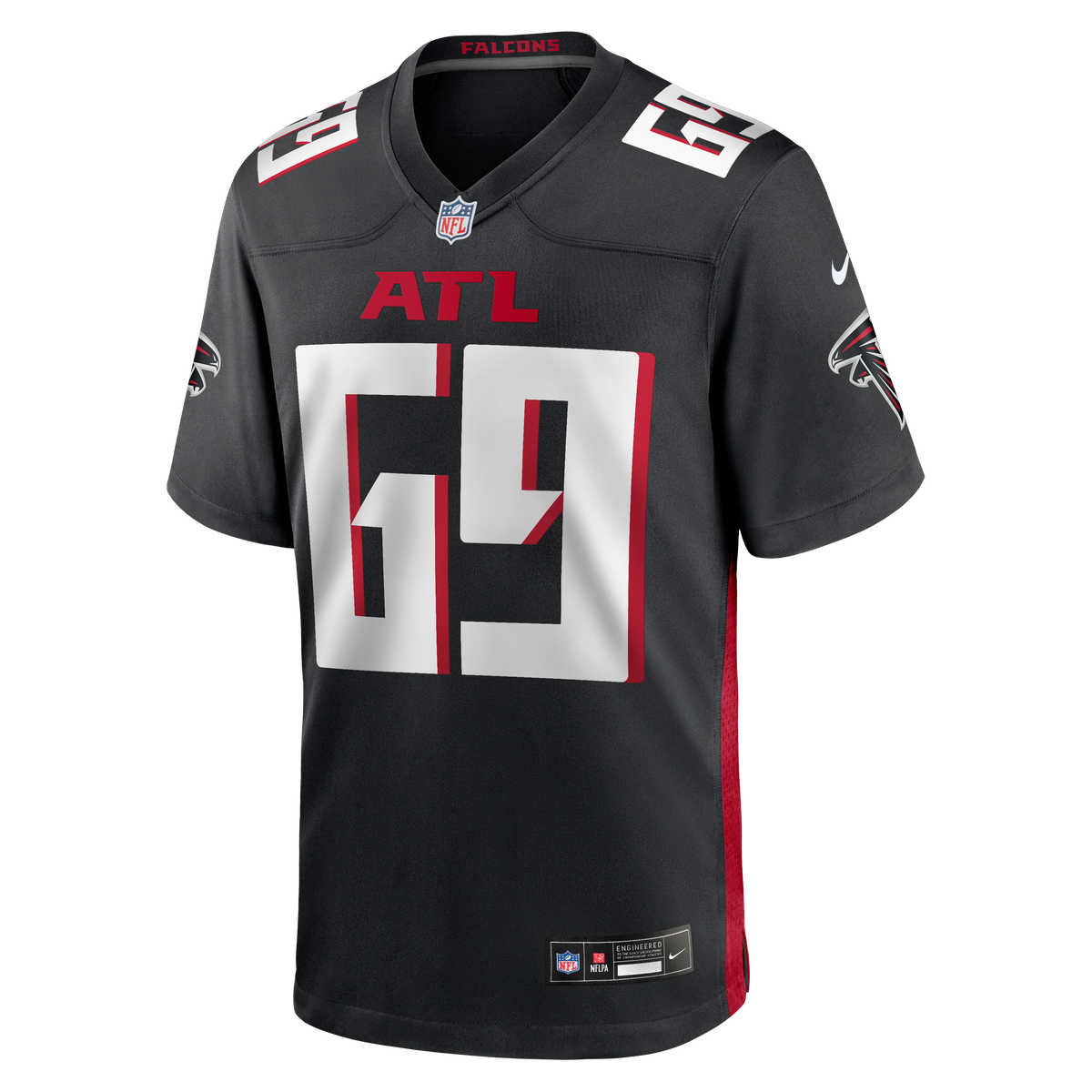 Men's Atlanta Falcons Jack Nelson Black Team Jersey