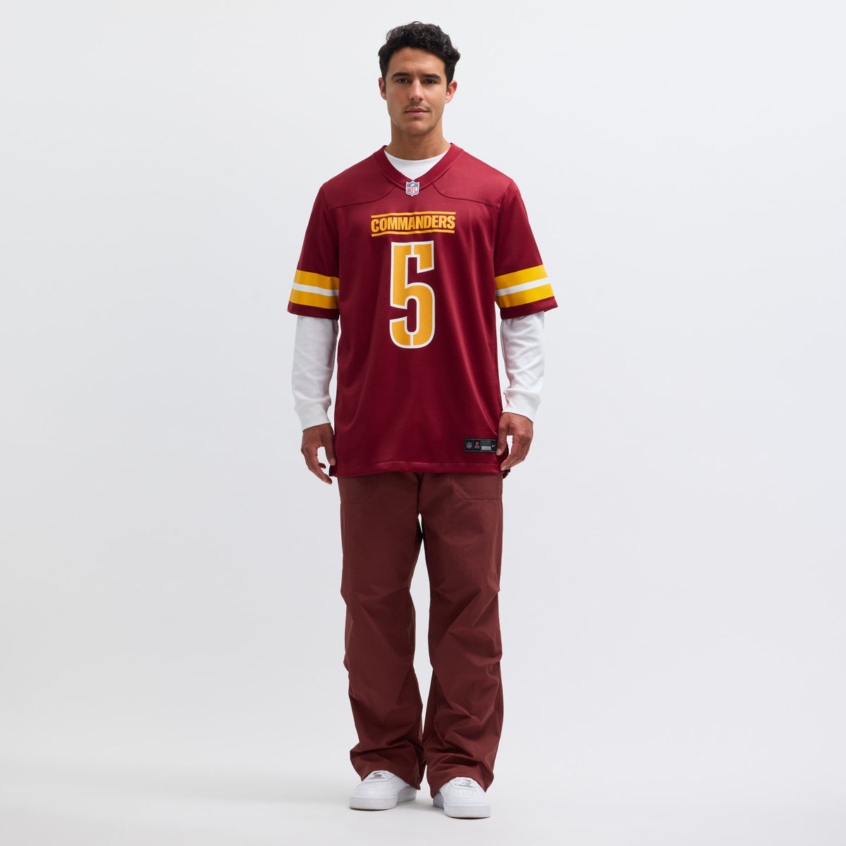 Men's Washington Commanders Jayden Daniels Black Alternate Game Player Jersey