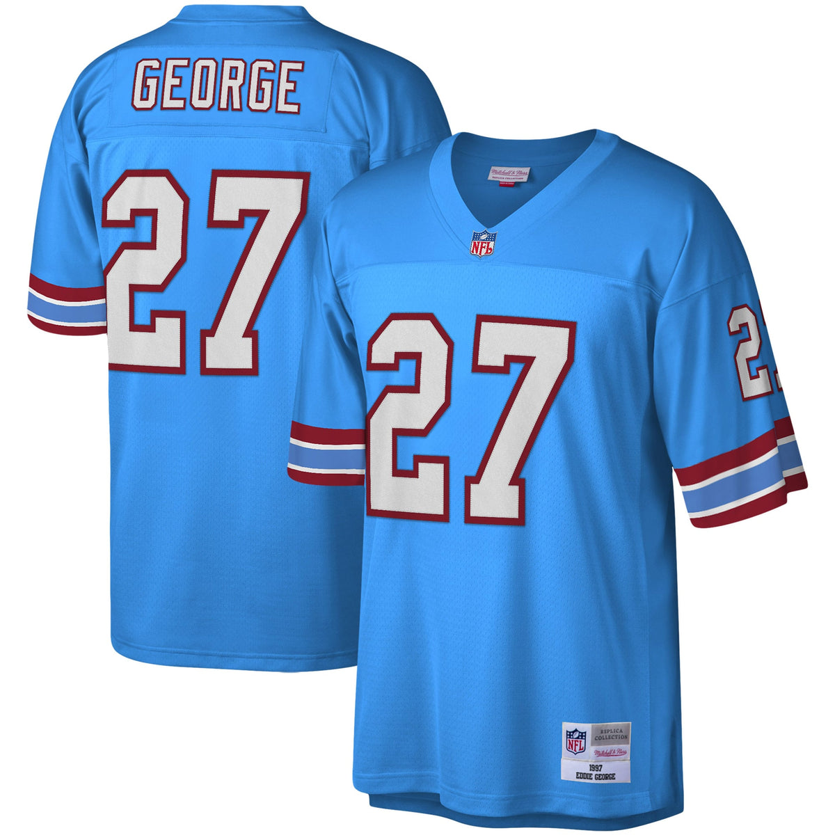 Men's Houston Oilers Eddie George White Legacy Replica Jersey