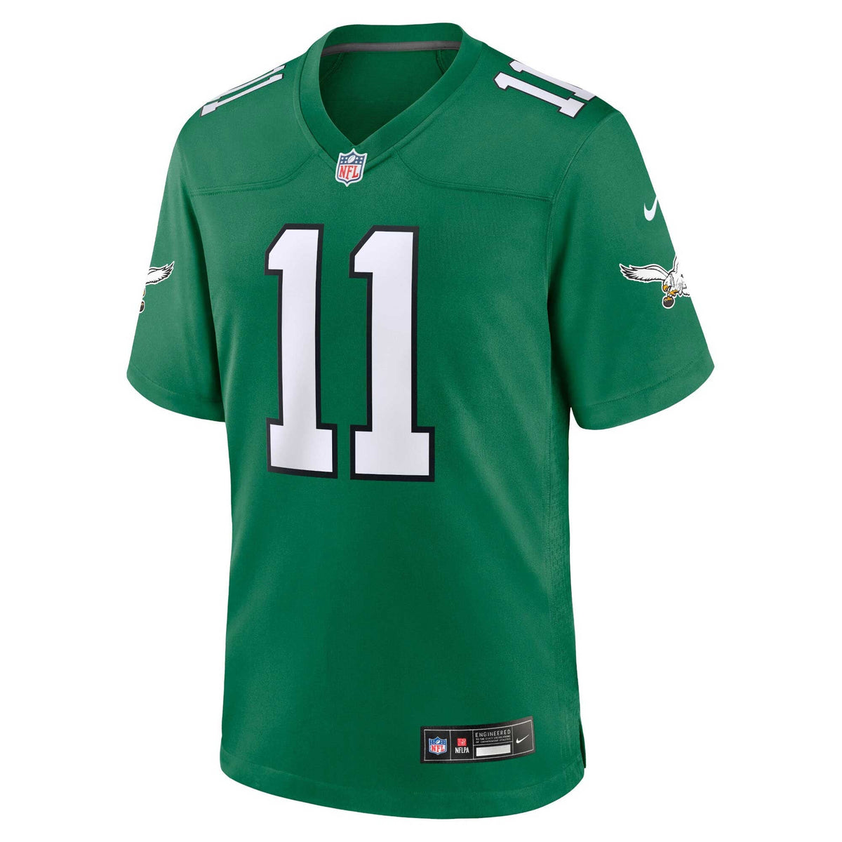 Men's Philadelphia Eagles A J Brown Kelly Green Alternate Game Player Jersey