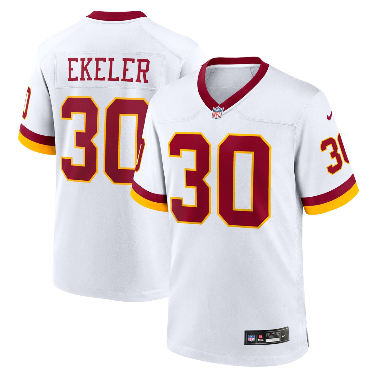 Men's Washington Commanders Austin Ekeler White Game Super Bowl Era Jersey