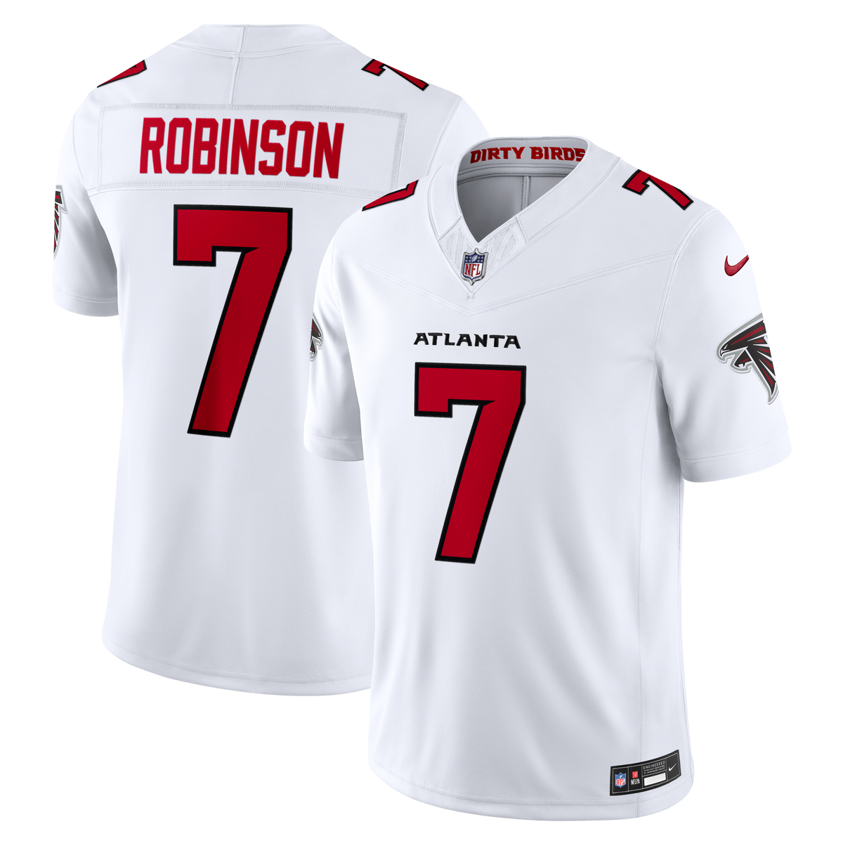 Men's Atlanta Falcons Bijan Robinson Black Alternate Throwback Stitched Jersey