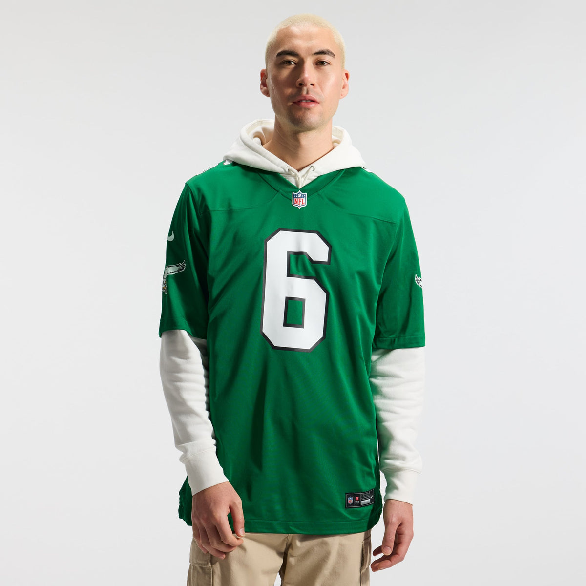 Men's Philadelphia Eagles DeVonta Smith Kelly Green Alternate Game Player Jersey