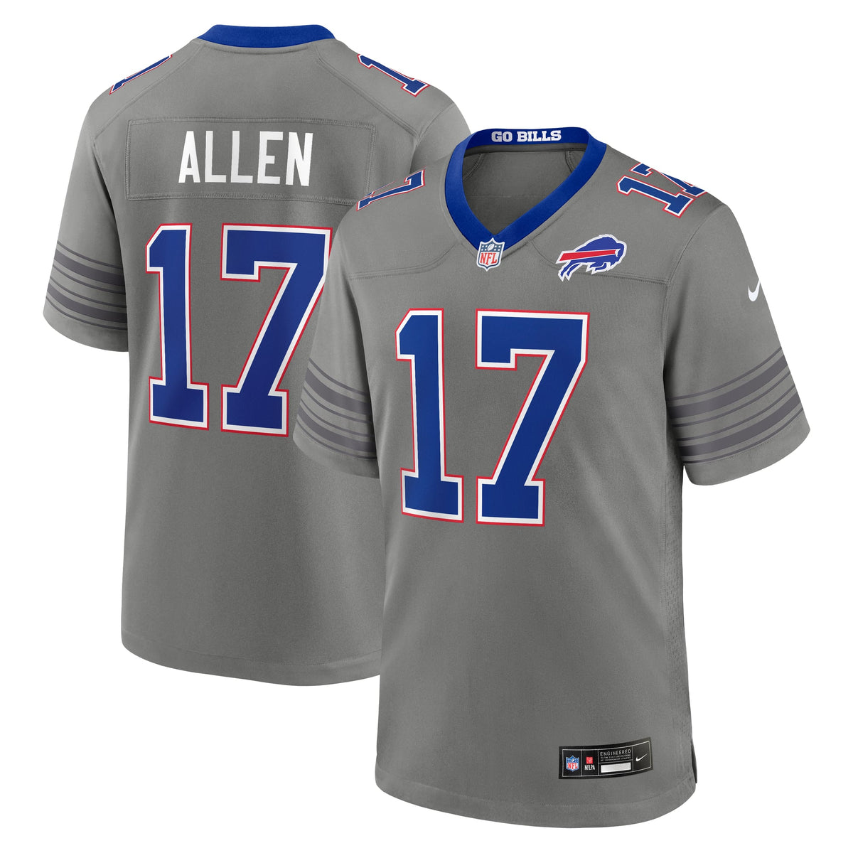 Men's Buffalo Bills Josh Allen Royal Team Game Player Jersey