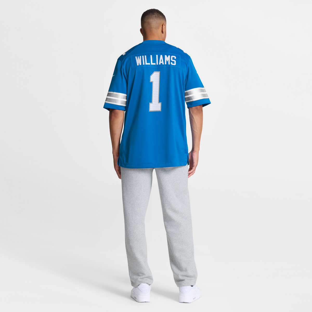 Men's Detroit Lions Jameson Williams Blue Game Player Jersey