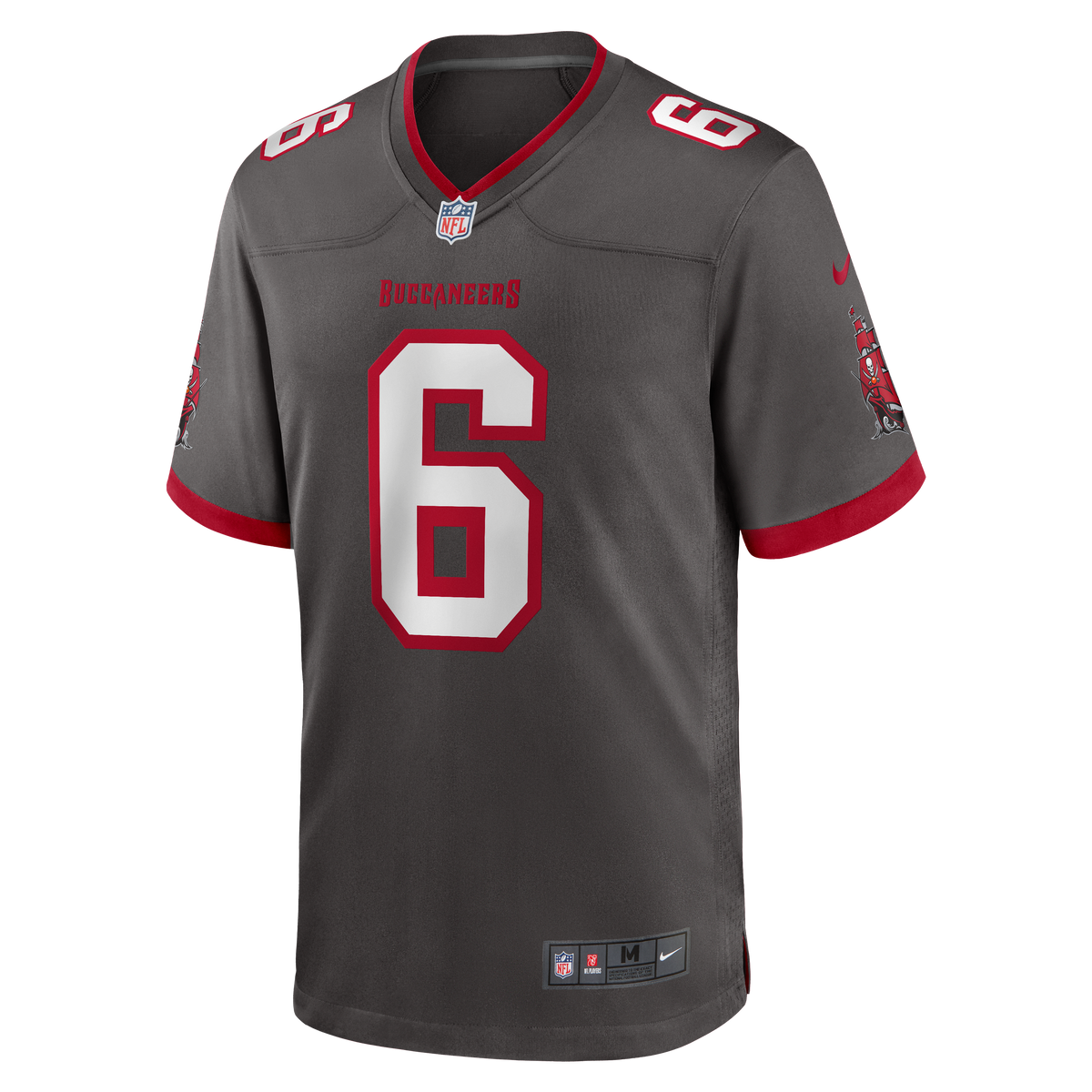 Men's Tampa Bay Buccaneers Baker Mayfield Pewter Alternate Game Player Jersey