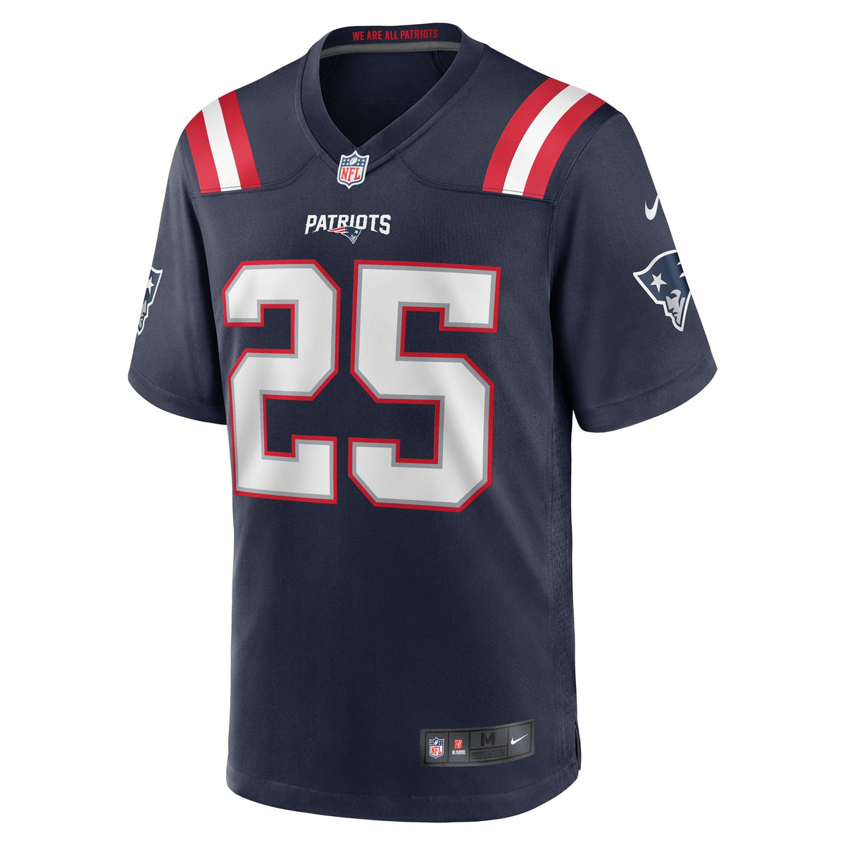 Men's New England Patriots Marcus Jones Navy Game Player Jersey