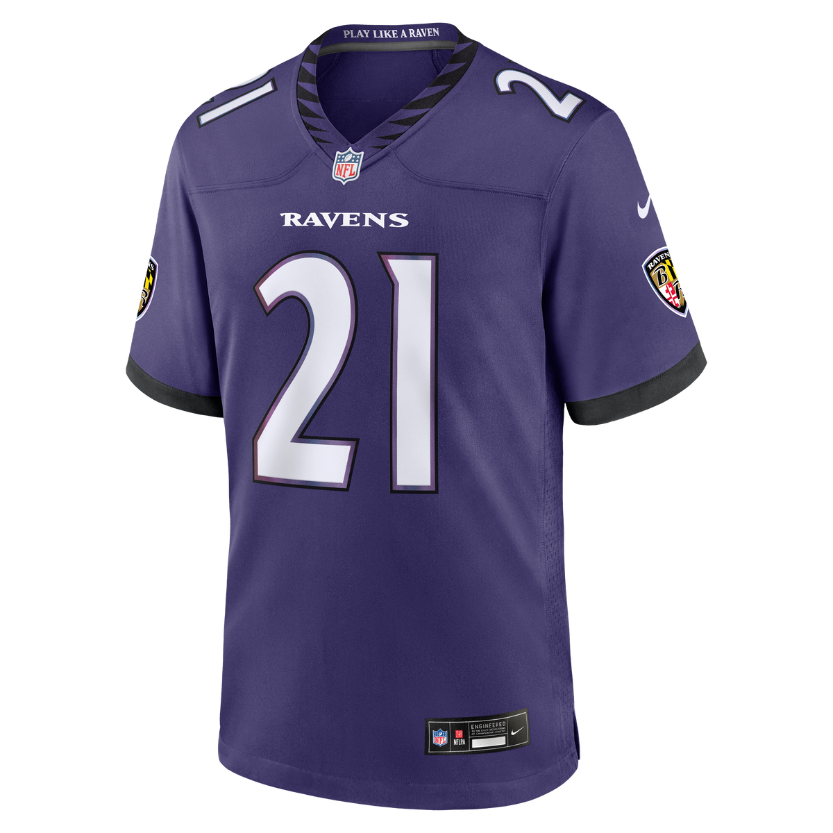 Men's Baltimore Ravens Jaylinn Hawkins Purple Team Jersey