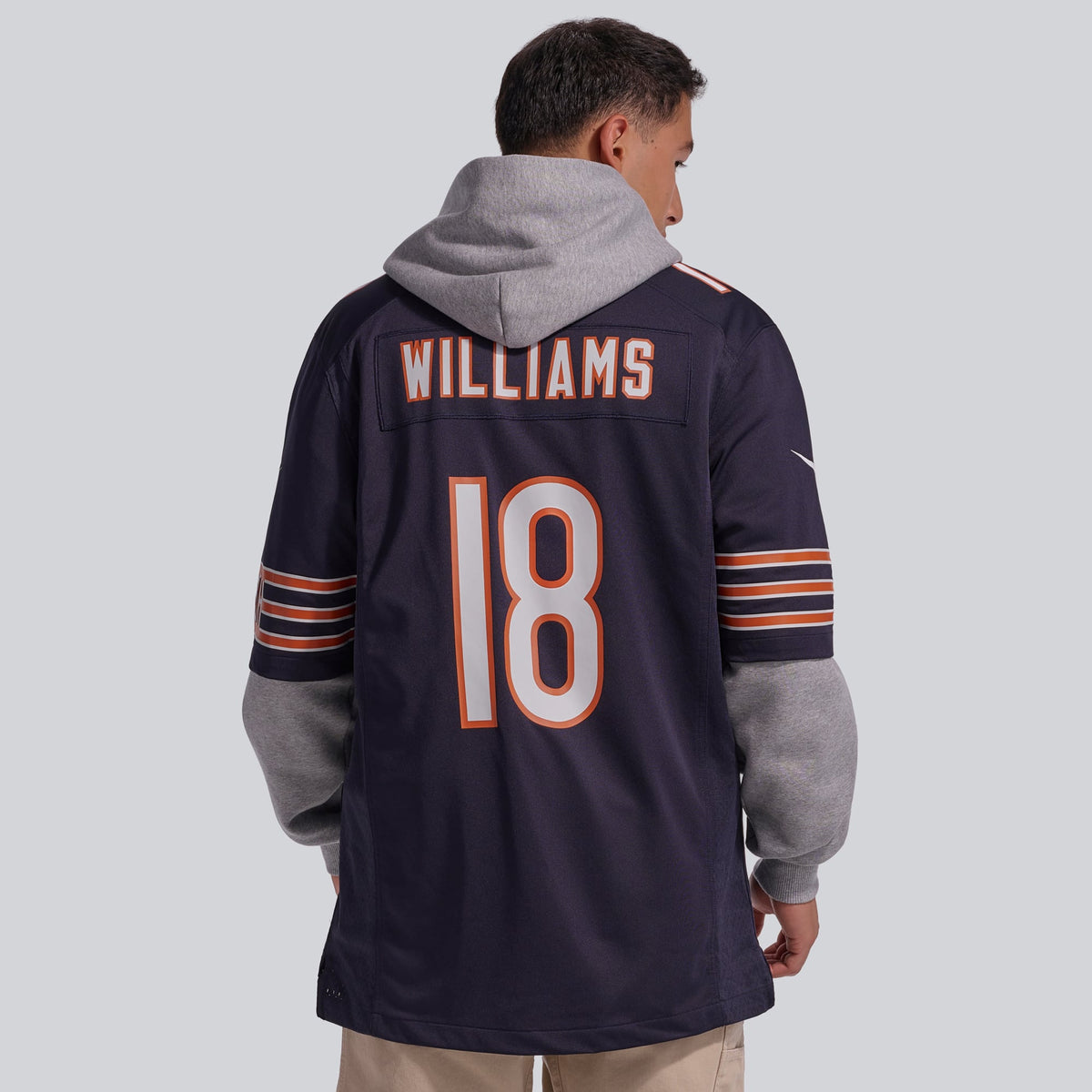 Men's Chicago Bears Caleb Williams White First Round Pick Player Jersey