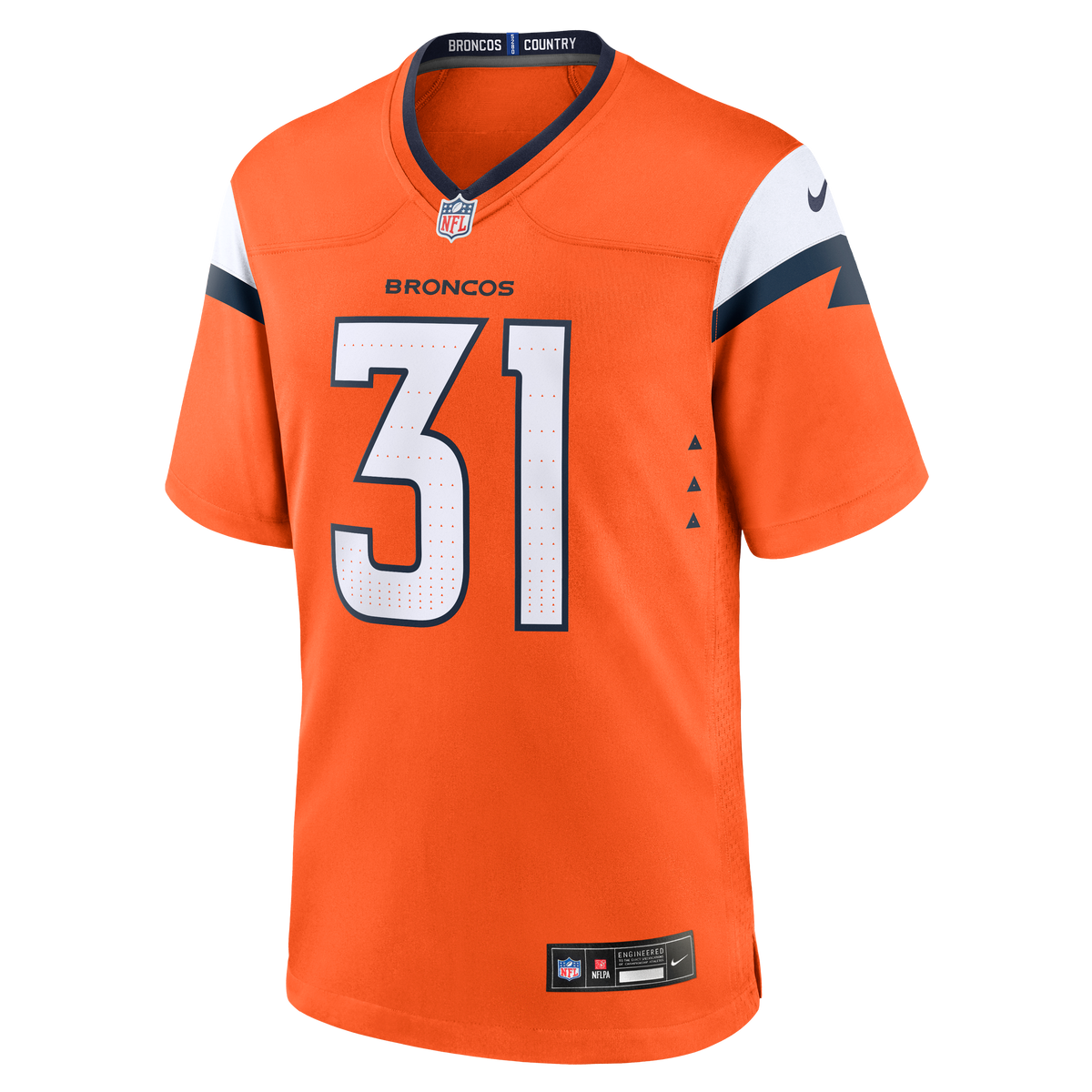 Men's Denver Broncos Kris Abrams Draine Orange Team Jersey