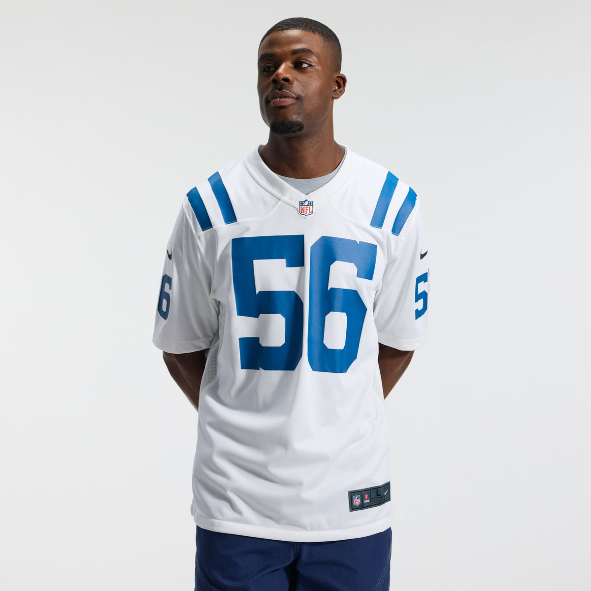 Men's Indianapolis Colts Quenton Nelson White Game Player Jersey