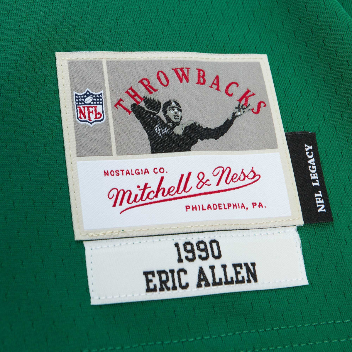 Men's Philadelphia Eagles Eric Allen Kelly Green Legacy Replica Jersey