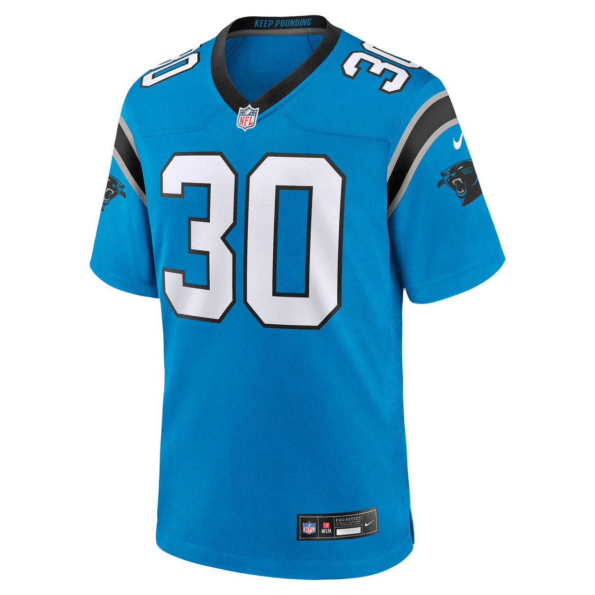 Men's Carolina Panthers Chuba Hubbard Blue Alternate Jersey