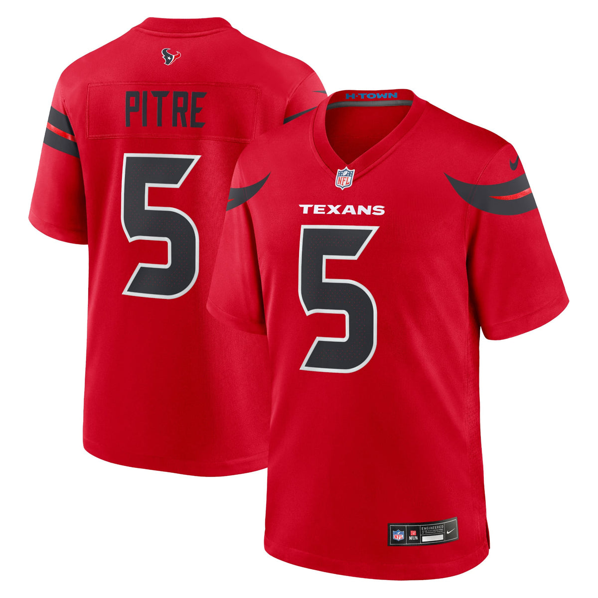 Men's Houston Texans Jalen Pitre Red Alternate Jersey
