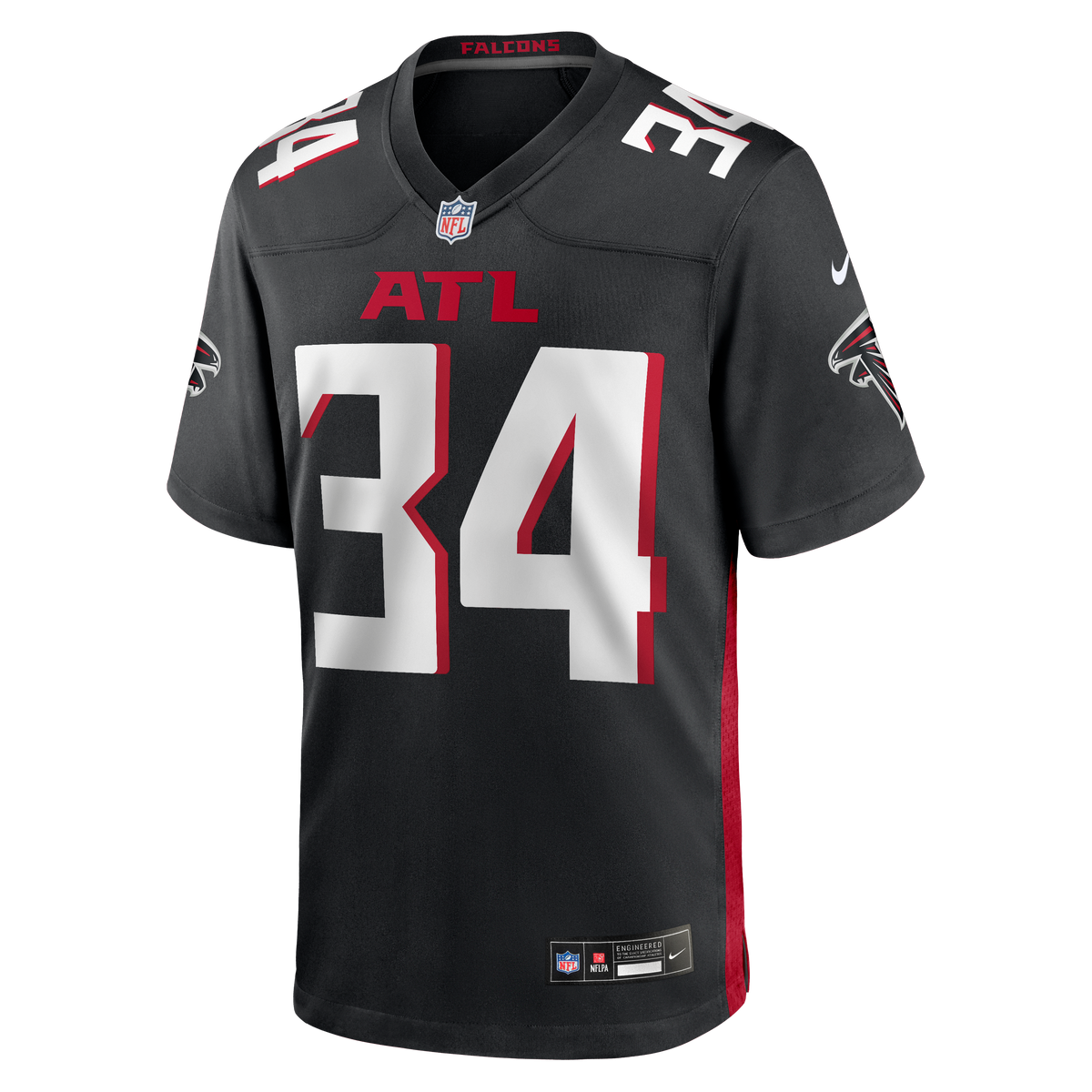 Men's Atlanta Falcons Ray Buchanan Black Game Retired Player Jersey