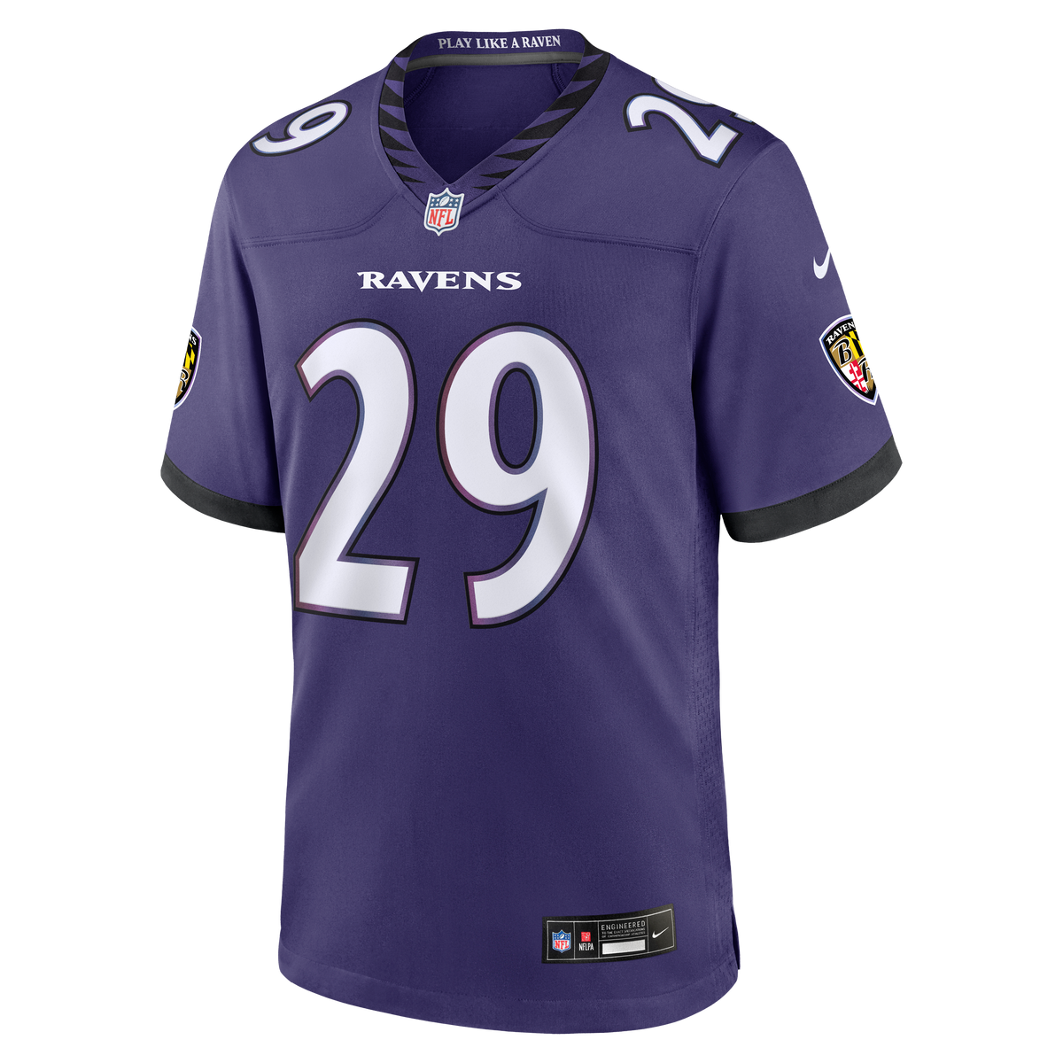 Men's Baltimore Ravens Chandler Rivers Purple Team Jersey