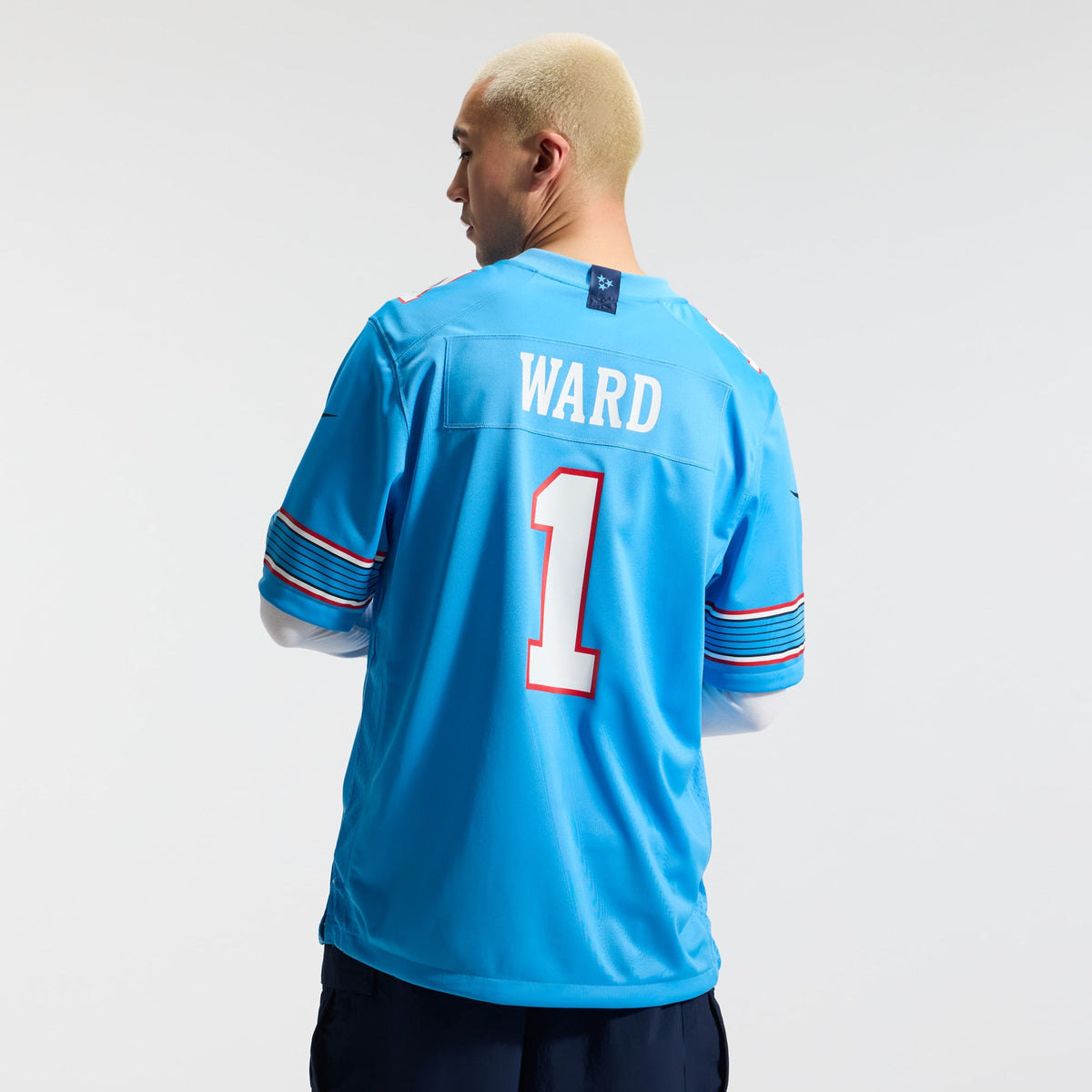 Men's Tennessee Titans Cameron Ward Light Blue Jersey