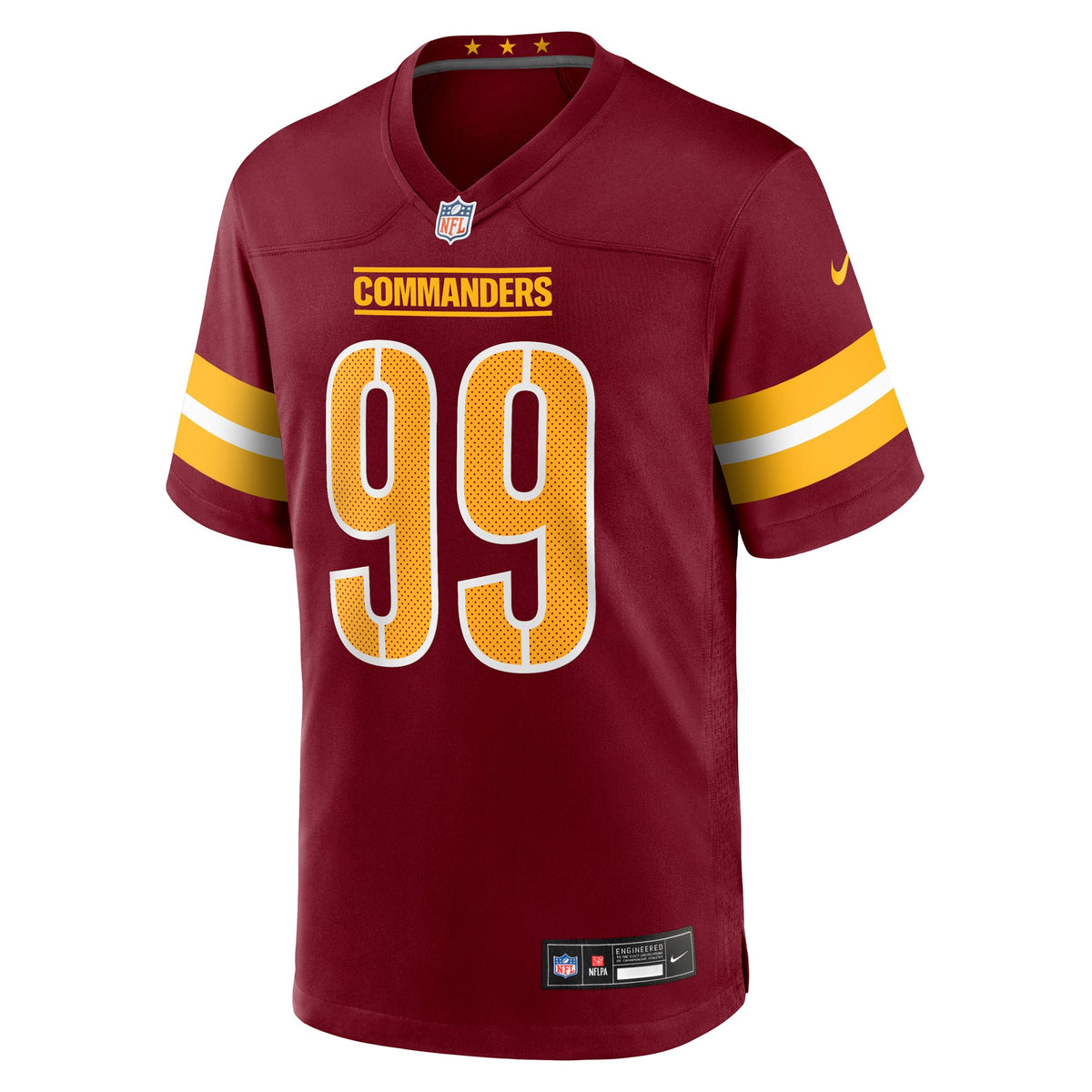Men's Washington Commanders Javon Kinlaw Burgundy Team Jersey