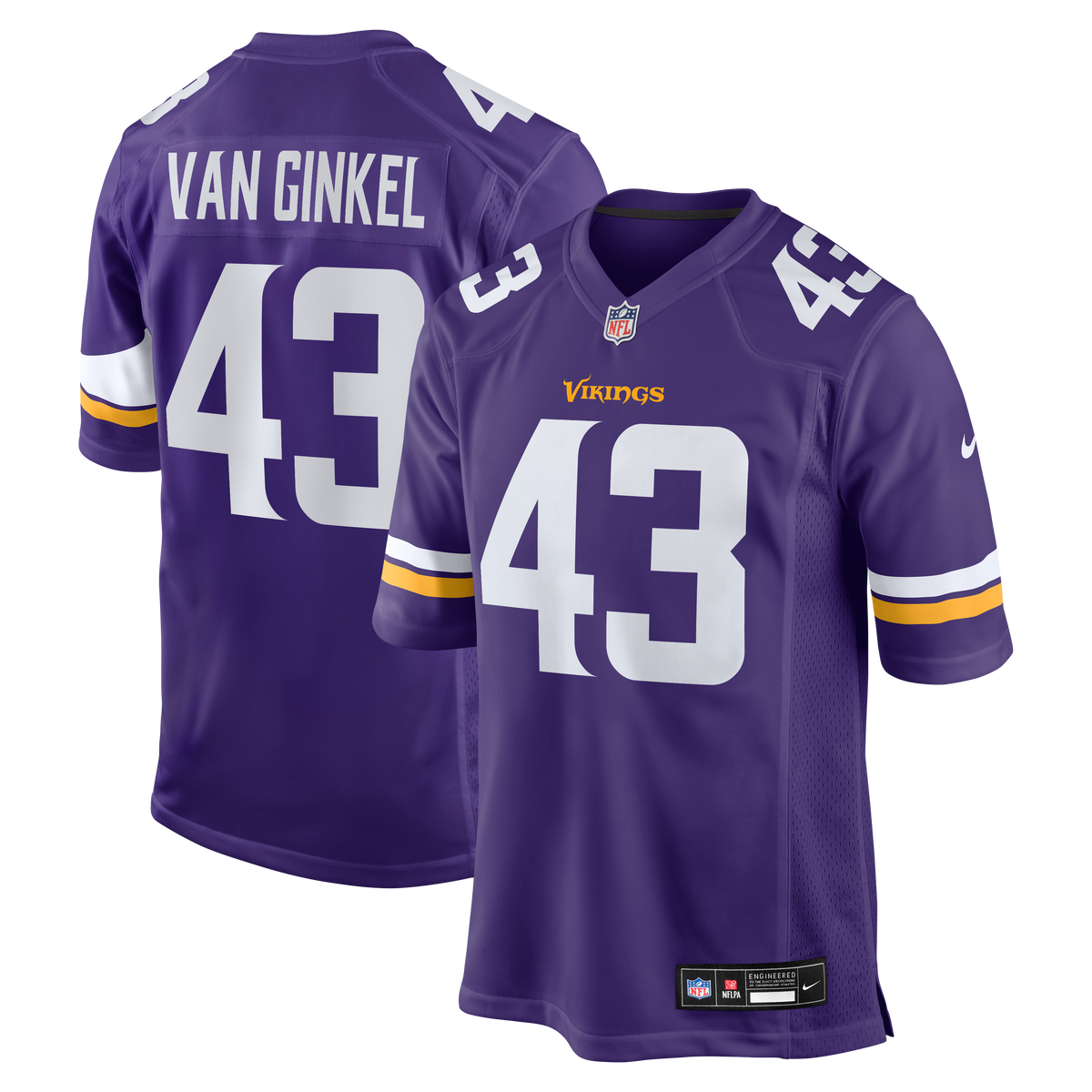 Men's Minnesota Vikings Andrew Van Ginkel White Alternate Jersey