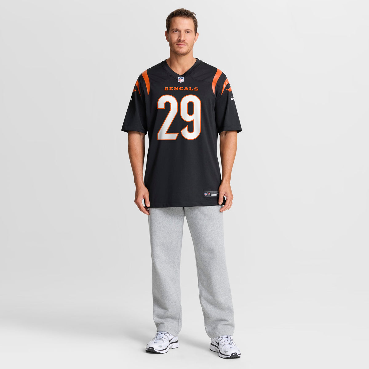 Men's Cincinnati Bengals Kyle Dugger Black Team Jersey