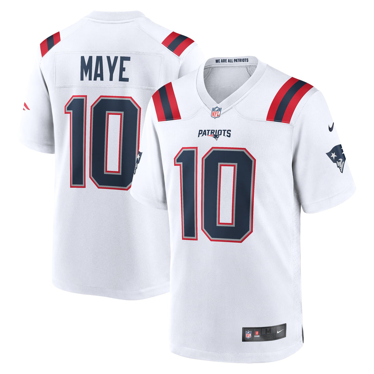 Men's New England Patriots Drake Maye Navy Player Jersey