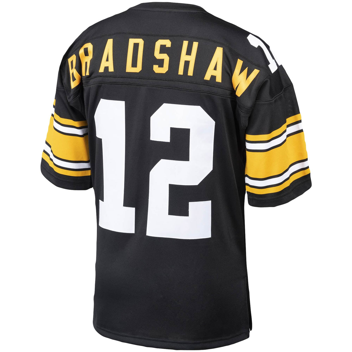 Men's Pittsburgh Steelers Terry Bradshaw Black Throwback Retired Player Jersey