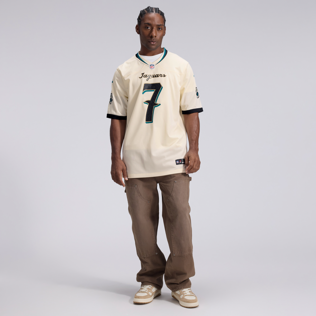 Men's Jacksonville Jaguars Brian Thomas Jr Natural 2026 Rivalries Collection Jersey
