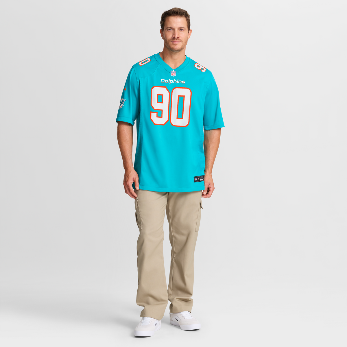 Men's Miami Dolphins Kenneth Grant Aqua Team Jersey