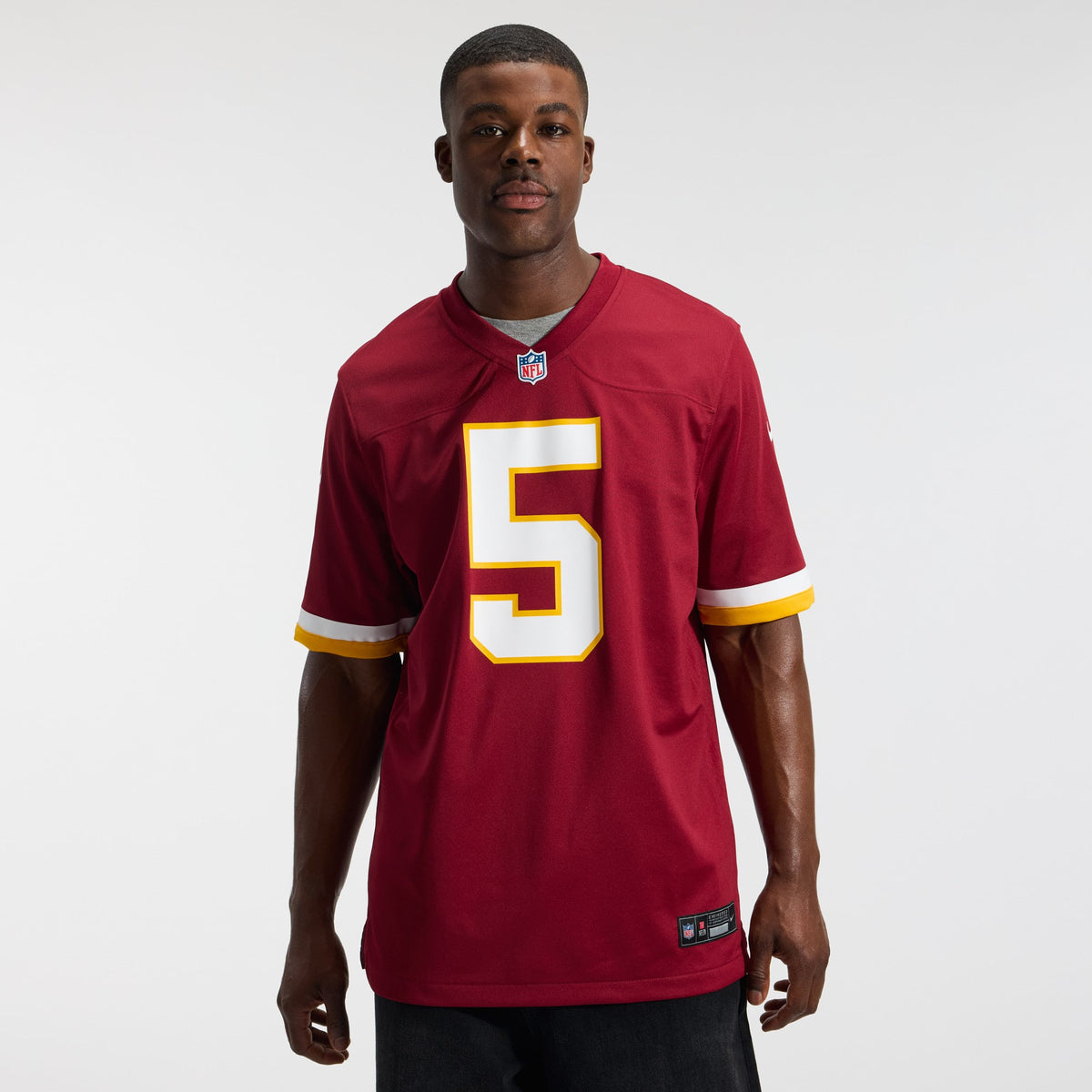 Hail Raiser Men's Washington Commanders Jayden Daniels Black Alternate Jersey