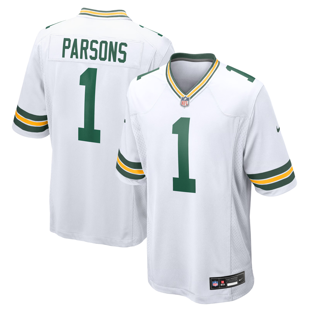 Men's Green Bay Packers Micah Parsons White Game Player Jersey